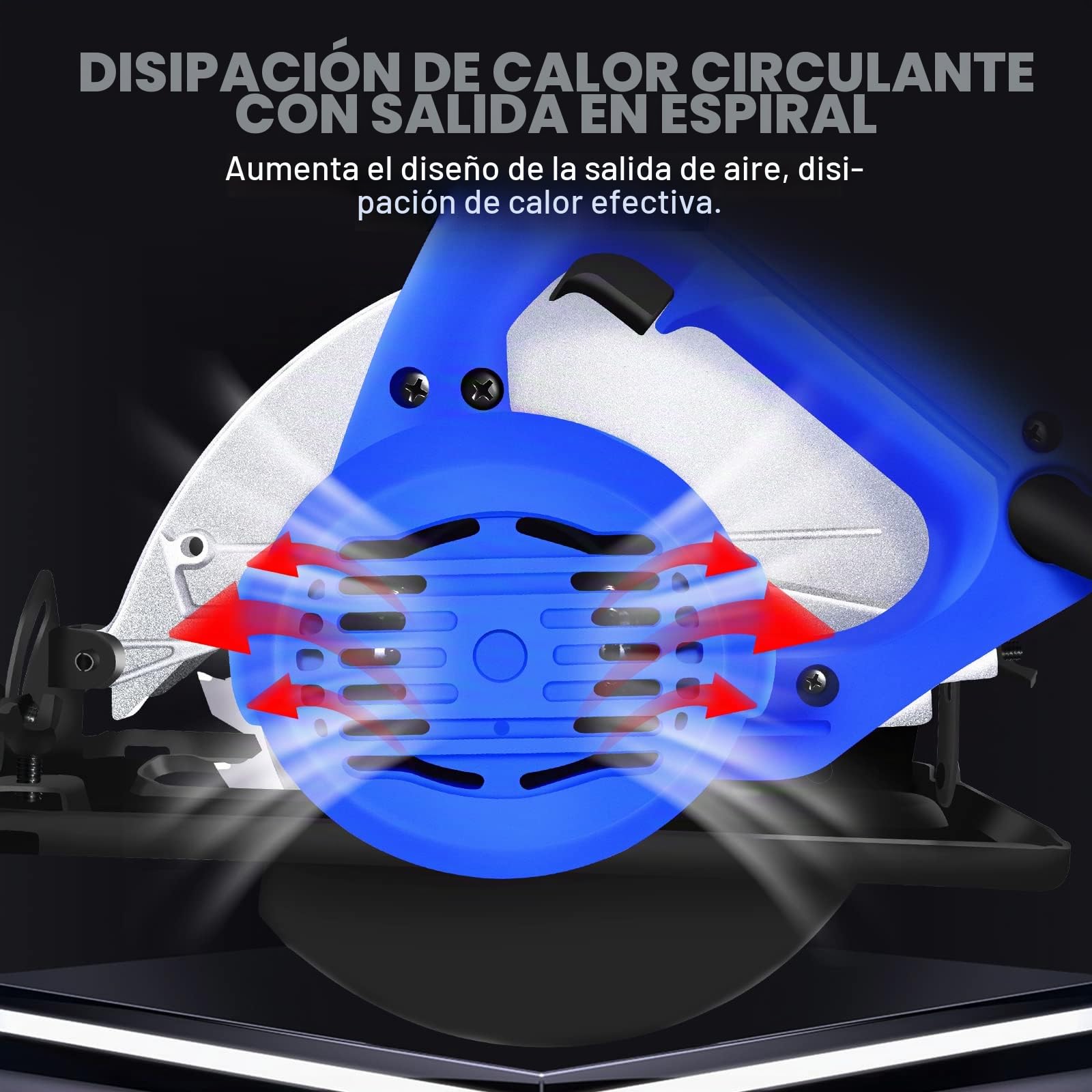 Sierra circular eléctrica resistente para madera y metal, corte de 3000 W, herramientas eléctricas de 0 a 45°, ángulo biselado de 0 a 45°, hoja de sierra de 180 mm, profundidad máxima de corte de 55