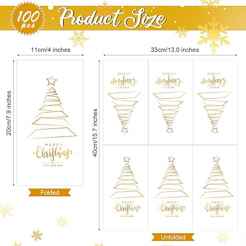 Miniatura 2 de 120 servilletas de Navidad desechables de papel de Navidad, toallas desechables de Navidad, servilletas de cena de Feliz Navidad, diseño para