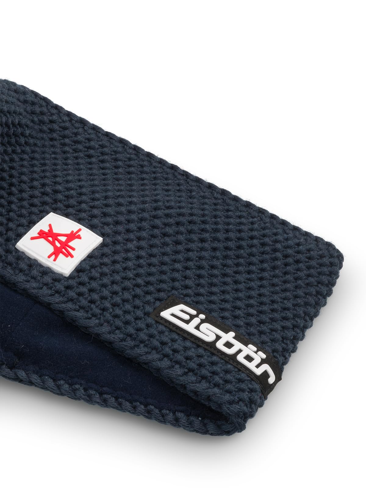 Eisbär Stirnband Damen & Herren Jamie Ski Austria Blau 13,5 cm gefüttert | Merino Headband, Wollstirnband, Strickstirnband, Fleecefutter, schützt vor Kälte und Wind, weich, warm, atmungsaktiv