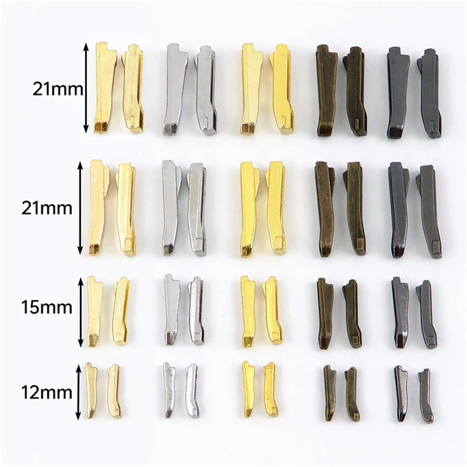 Lot de 20 kits de réparation de fermetures éclair bidirectionnelles 3# 5# 8# 10# - Bouchons d'extrémité double curseur - Accessoires de couture (argent, 20SETS_NO10)