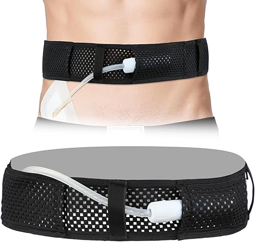 Cinturón de diálisis peritoneal de malla transpirable, accesorios para soporte de catéter PD para clavijas de alimentación elásticascubiertas de