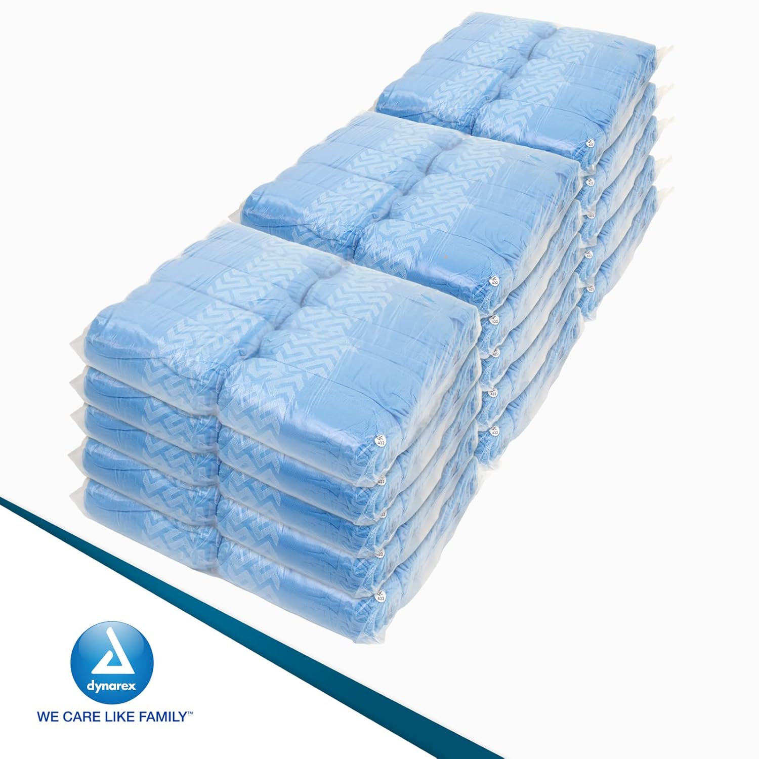 Dynarex Disposable Shoe Cover, Universal Size, Non-Conductive, Have Sewn Seams with Elastic Opening and Fits Most Shoes, Ideal for Personal or Professional Use, Blue, 1 Box of 150 Pairs