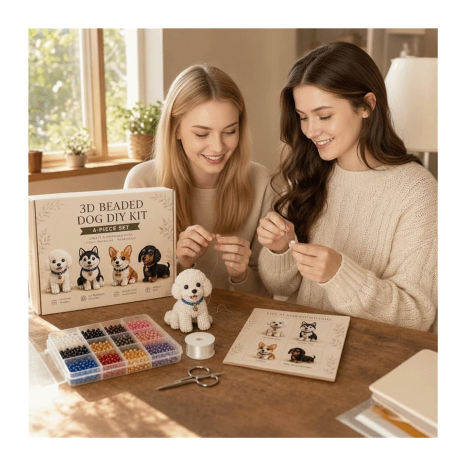 kit di perline fai da te Kit da ricamo con perline animali fai te fatto a mano(Style-B)