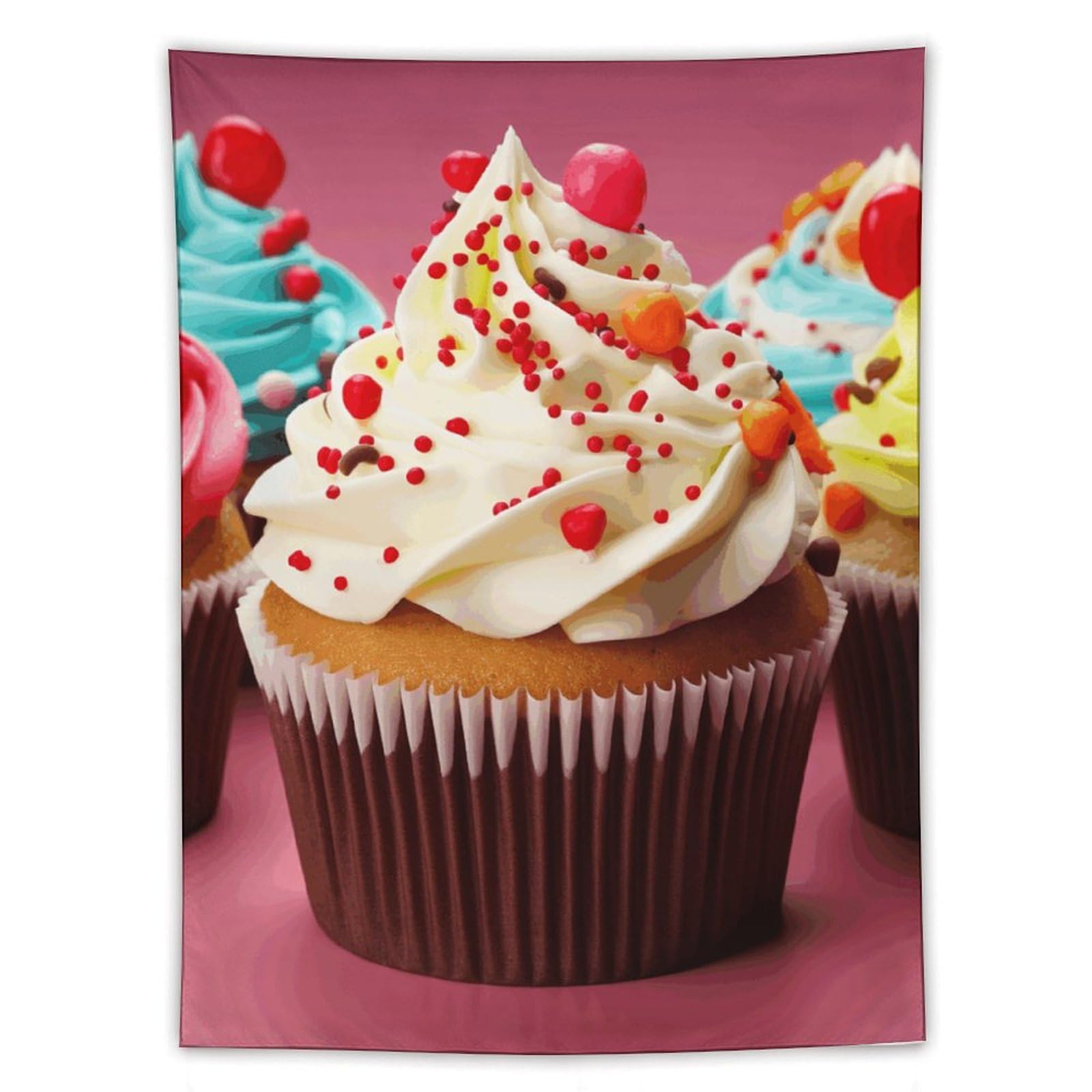Décoration murale cupcake pour cacher un mur blanc sans percer - 8