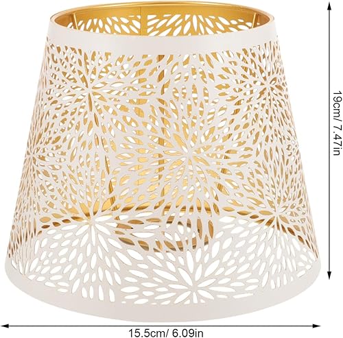 Miniatura 5 de EXCEART Pantalla de metal E27 con diseño de árbol hueco para lámpara colgante de piso de mesa de 6.1 pulgadas, accesorio de luz decorativa para el