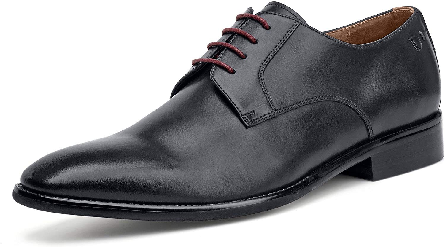 Digel Męskie buty biznesowe Simon sznurowane, z gładkiej skóry, sznurowane, do biura, eleganckie, uniwersalne, biznesowe, do biura, ciemnoniebieskie, proste, eleganckie, klasyczne