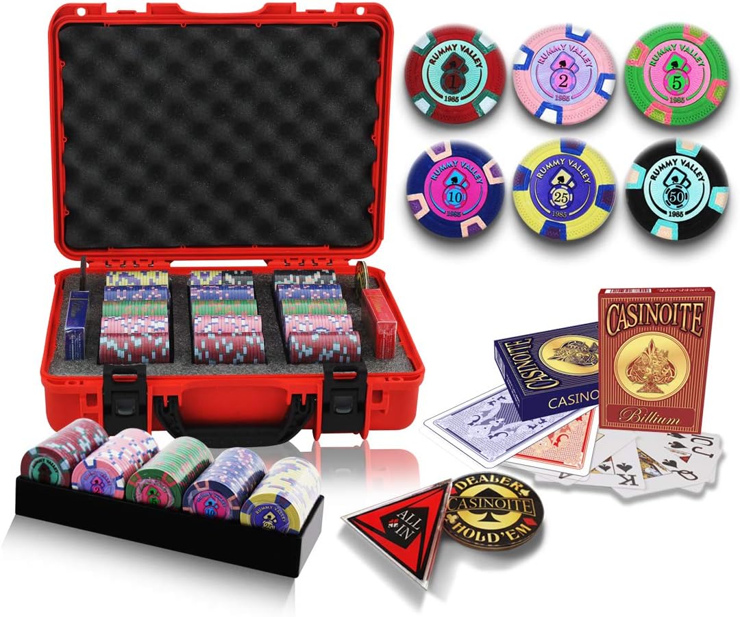 Rummy Counter Valley 300 Chips Set (Multicolour)