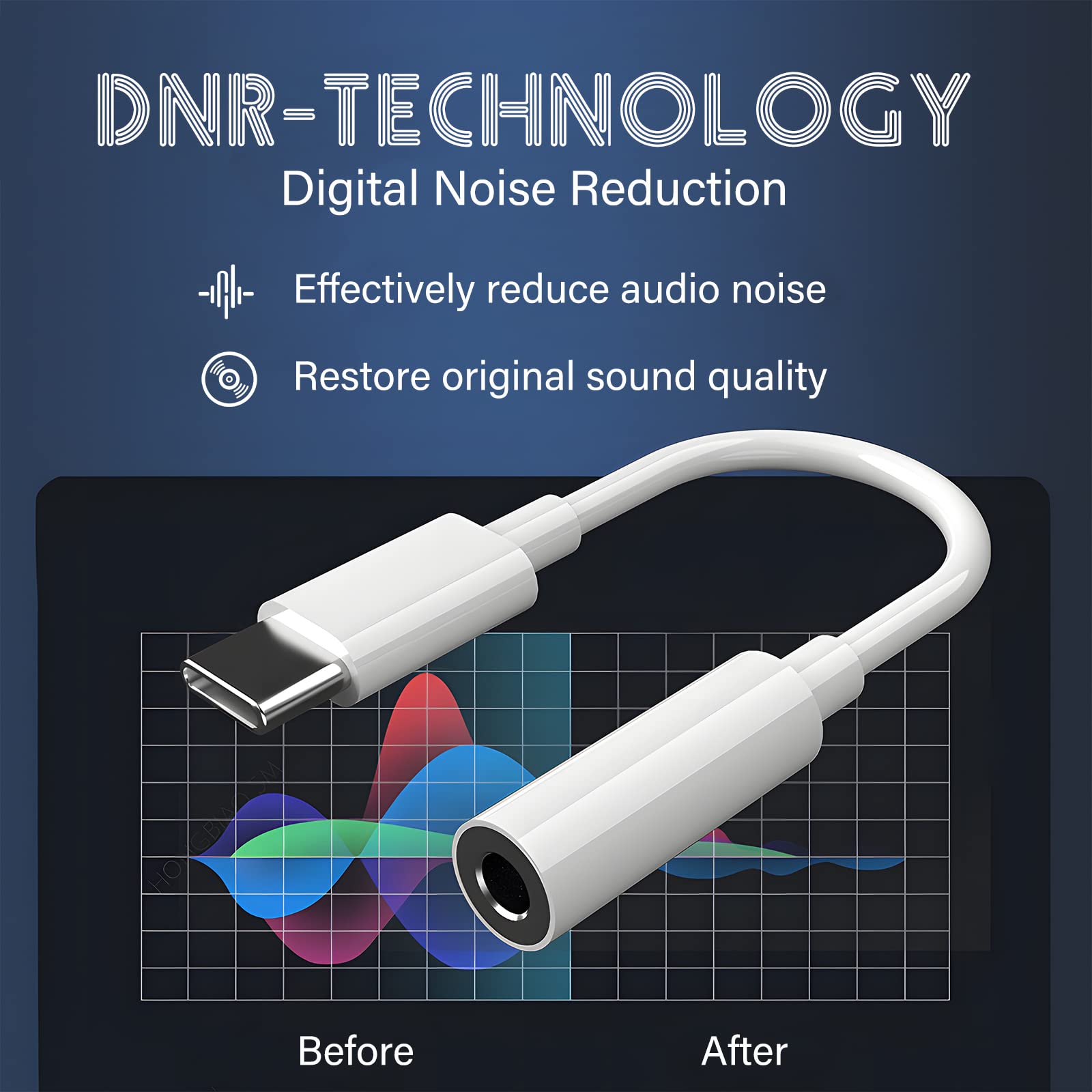 [2 Packs] USB Type C to 3.5mm Female Headphone Jack Adapter, USB C to Aux Audio Dongle Cable Cord Compatible with Galaxy S22 S21 S20 S10 S9 Plus/Ultra, Note 10, iPad Pro, MacBook, Pixel (White)