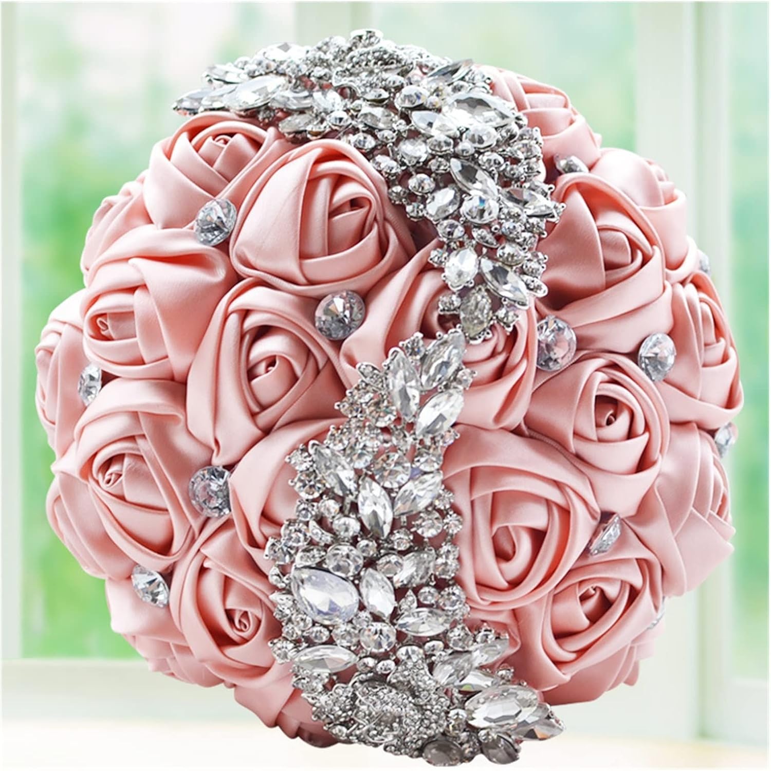 Bridal Wedding Bouquets Crystal Brooch Bride Bouquet Bridesmaid Diamond Bouquet Marriage Accessories Cheerfully(F-G2,15CM)