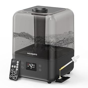 MORENTO Humidifiers for Home, 4.5L Water Tank, Black