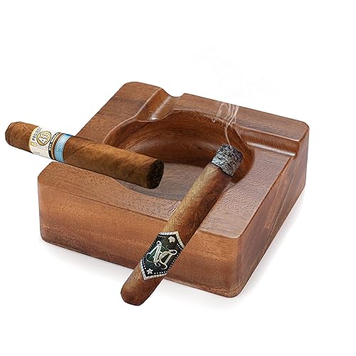 Cool Wood Cigar Ashtray for Outdoors, Luxury Ashtrays with 4