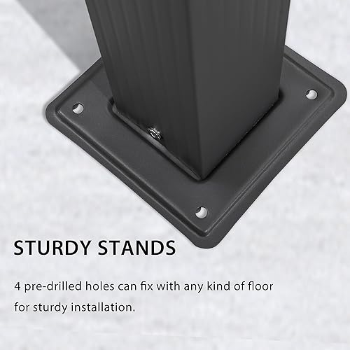 Miniatura 57 de PURPLE LEAF - Pérgola/kiosco retráctil de metal de 10 x 12 pies con toldo para exteriores, patio, jardín, porche, playa, pabellón estilo enrejado