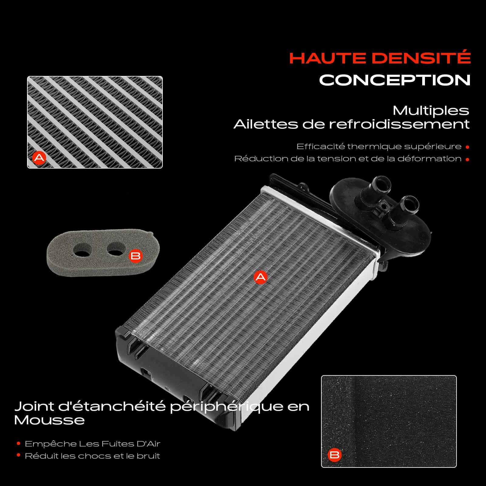 Frankberg Échangeur de chaleur pour chauffage intérieur, essence/diesel | 191819031C; Compatible avec: P.a.s.s.a.t Variant 35I 3A5, Golf IV Variant 1J5, Nouvelle Coccinelle 1C1 9C1