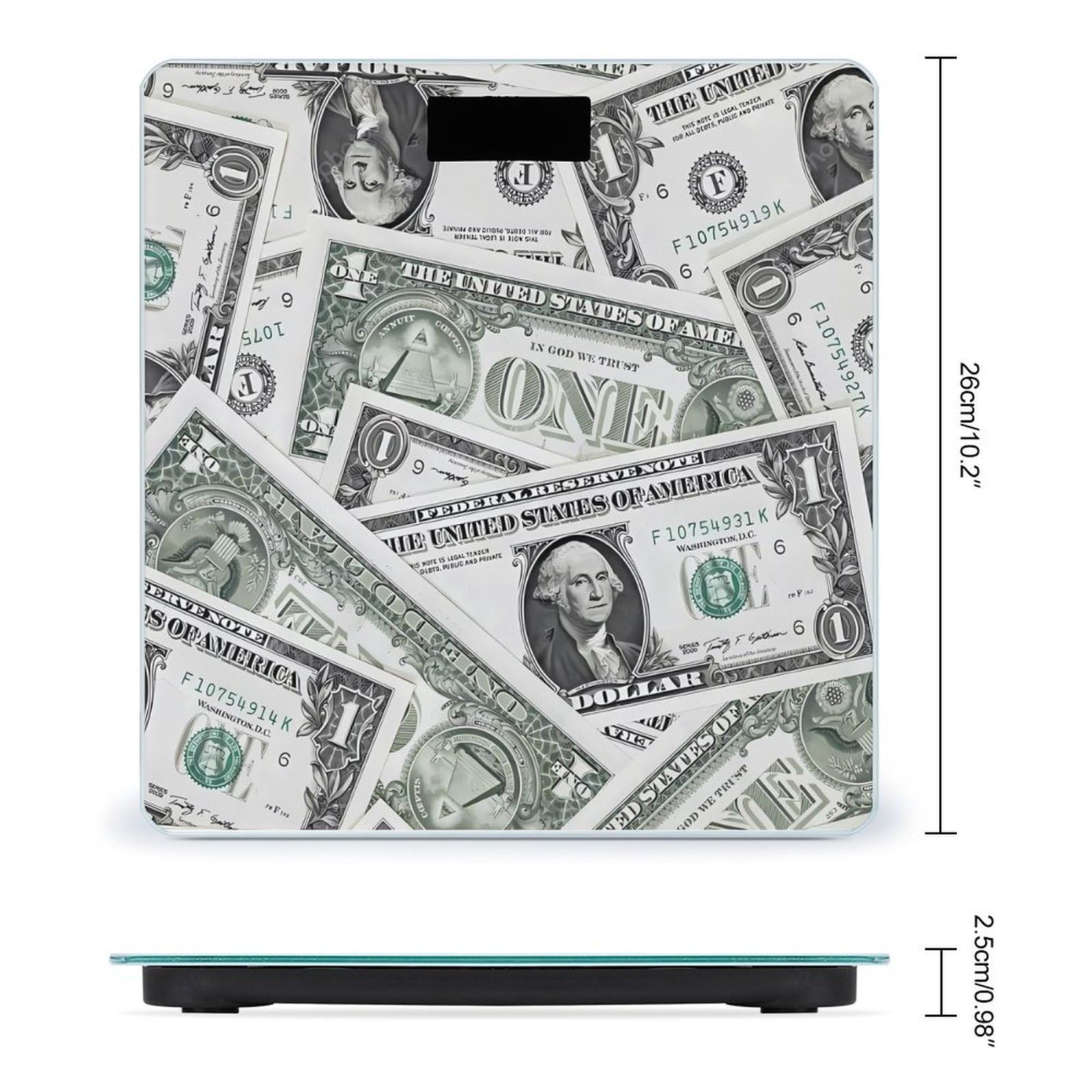1 U.S. Dollar Scale for Body Weight Smart Accurate Digital Bathroom Scale with Easy Read LCD