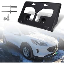 Front License Plate Frame for Ford Escape 2020 2021 2022 Front Bumper License Plate Holder Mounting Bracket Cover Replace # LJ6Z-17A385-AB Partslink # FO1068179