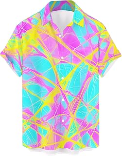NOAGENJT Mens XL T Shirts Men's Short Sleeved Shirts Men Fashion Spring Summer Casual Short Sleeve Turndown Neck Printed T Shirts Top Blouse Mens Thermal Top Mock Neck