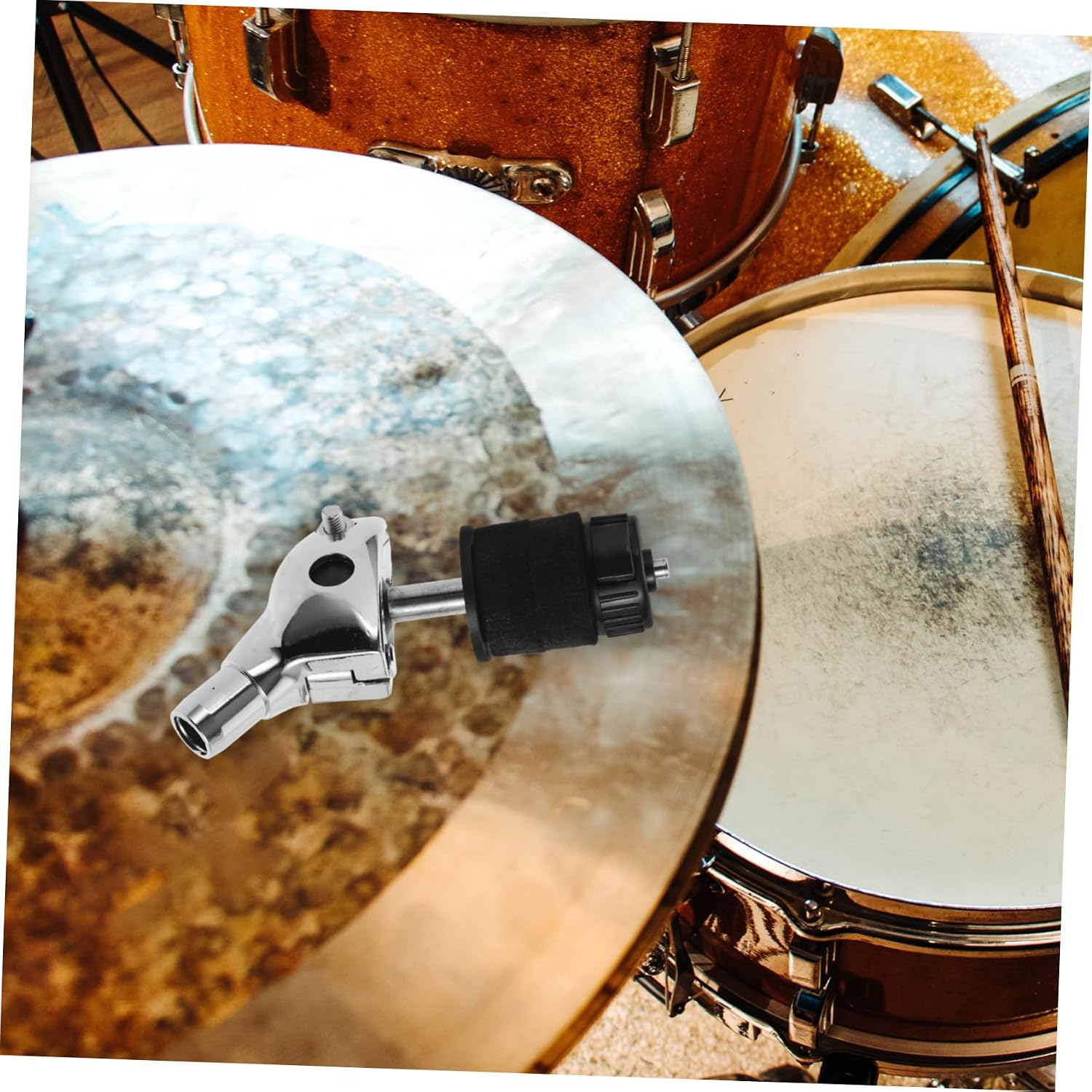 SHOWERORO Cymbal Stacker Attachment and Felt Construction Easy Installation Cymbal Holder for Drummers for Percussion Instruments