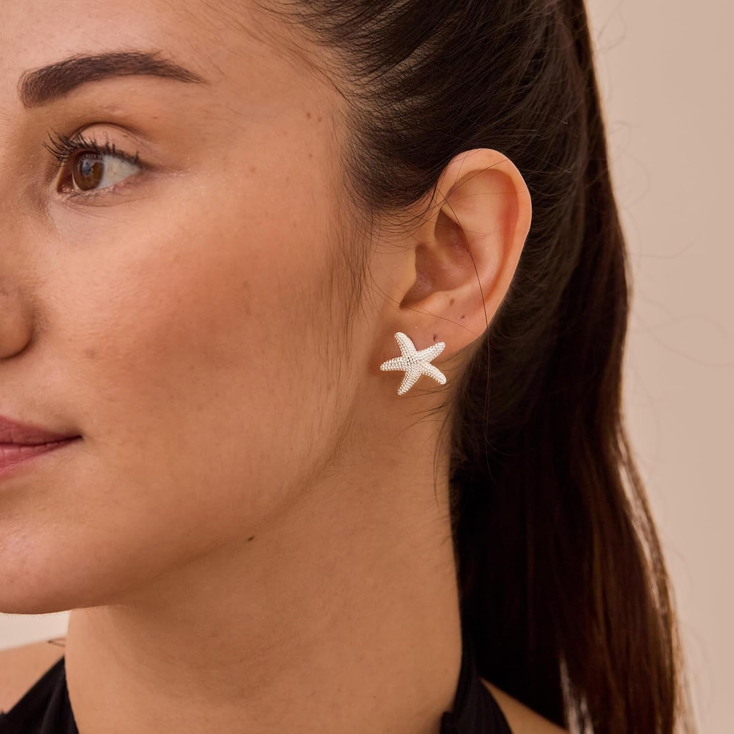 Gold Earrings for Women - 2 Pairs/1 Pairs 14K Gold/Silver Plated Small Shell, Starfish, Turtle, Seahorse, Octopus, Cicada Stud Earrings Set Summer Beachy Jewelry for Women Gifts - Image 2