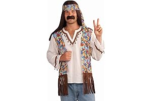 Forum Novelties Men's Groovy Hippie Costume Shirt with Headband