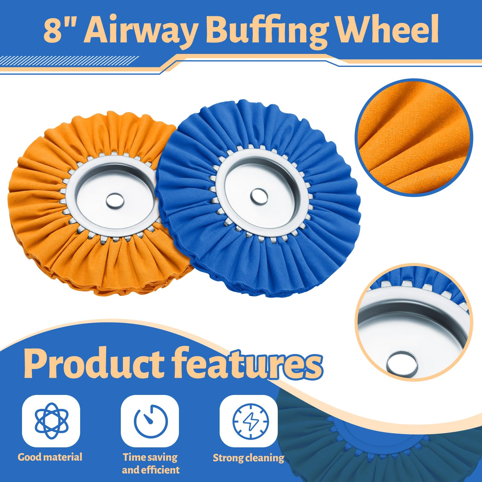 Snapklik.com : Amylove 12 Pcs 8 Airway Buffing Wheel Aluminum Wheel ...
