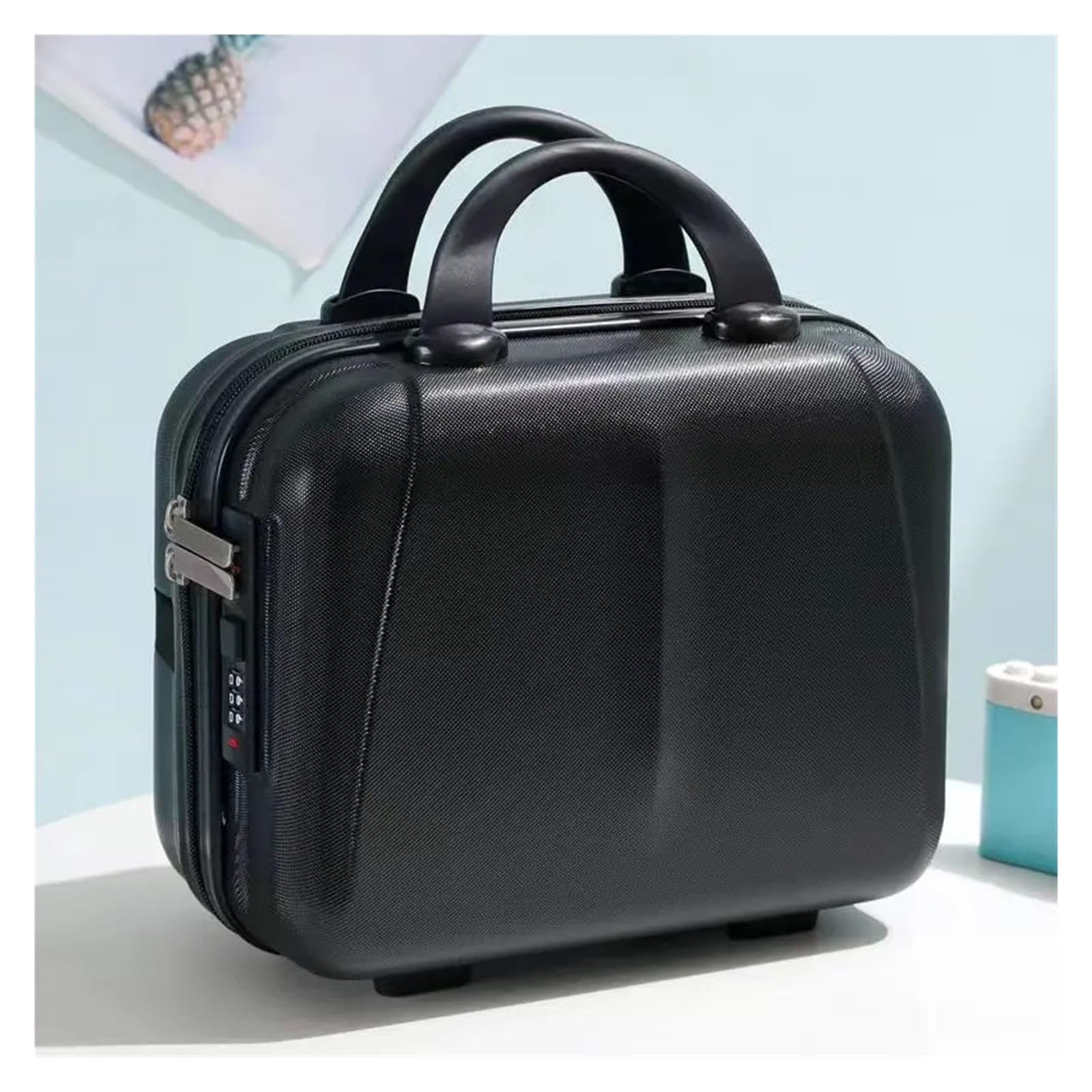 Bolsa Maquillaje Mini Equipaje portátil de Viaje de Carcasa Dura, Almacenamiento de artículos de tocador, Bolsa de cosméticos, Bloqueo de contraseña for Proteger cosméticos