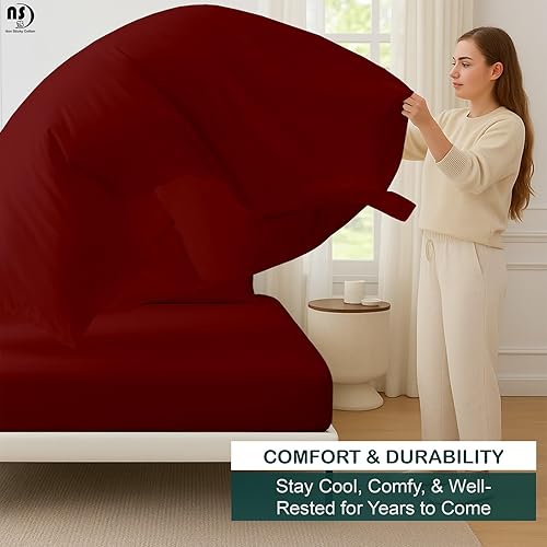 Miniatura 8 de Top Split King - Juego de sábanas para camas ajustables, sábanas para dormir con números, cama King dividida, bolsillo profundo de 34 pulgadas,