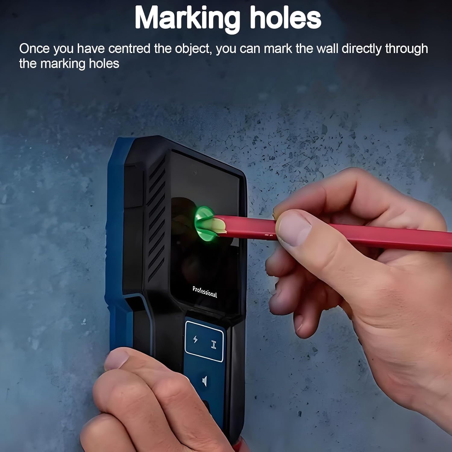 Stud Finder skaner ścienny, wielofunkcyjny detektor ścienny, maksymalna głębokość wykrywania 120 mm, precyzyjne pozycjonowanie, do wykrywania kabli AC, drewna, stojaków metalowych, belek i