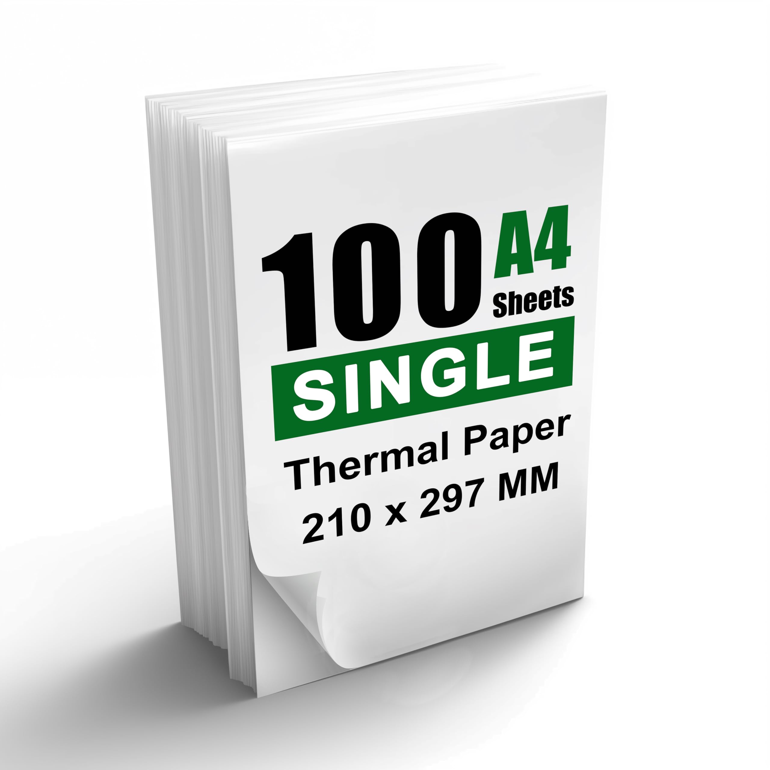 A4 Thermal Paper for Portable Printers(8.27x11.69In, 100 Sheets), BPA-Free
