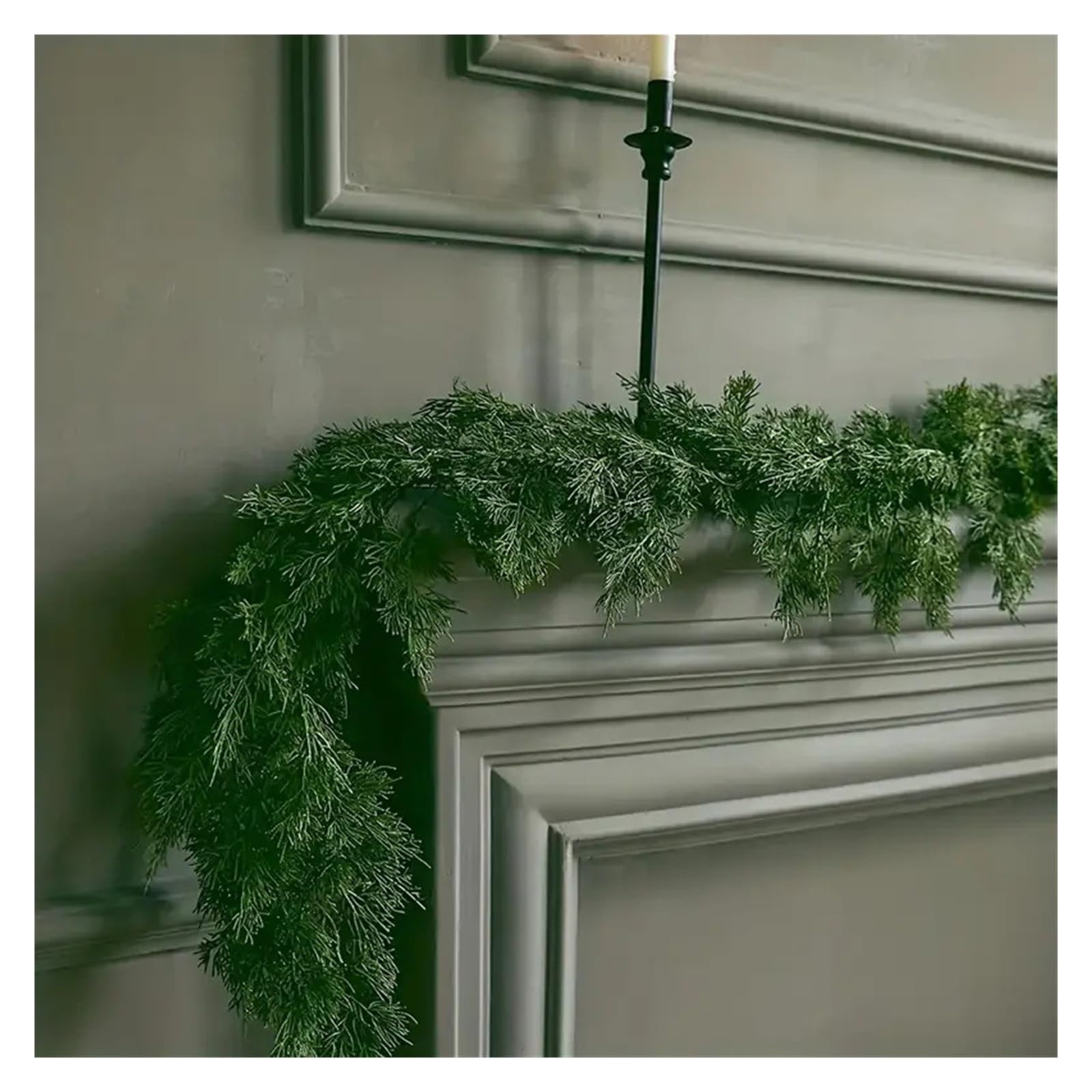 Guirnalda Artificial de Cedro y Pino de 180 o 270 cm, Ideal for Uso Interior y Exterior.(180cm)