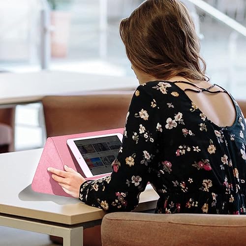 Miniatura 4 de BZVV Almohada suave para tablet con bolsillo, ángulo de visión ajustable de 3, soporte perezoso para sofá de cama, compatible con iPads, tabletas,