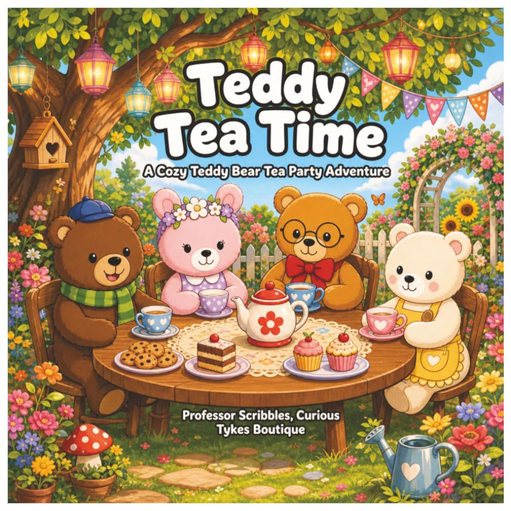 Teddy Tea Time: A Cozy Teddy Bear Tea Party Adventure (Professor Scribbles Wonder Canvas Adventures)