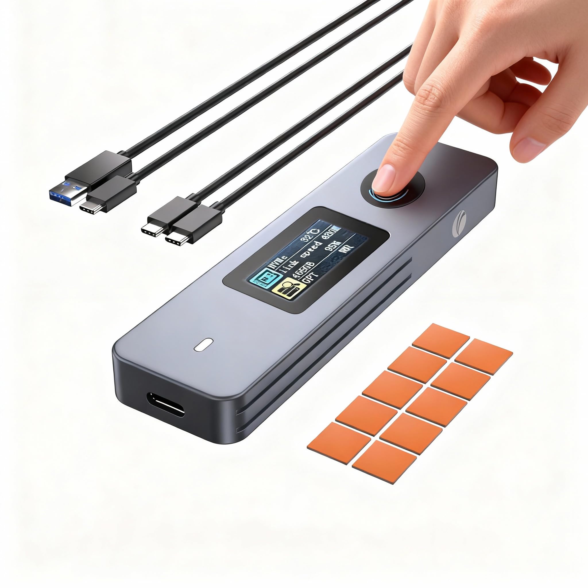 Amazon.co.jp: VCOM 指紋認証 SSDケース M.2 NVMe/SATA両対応 TFT