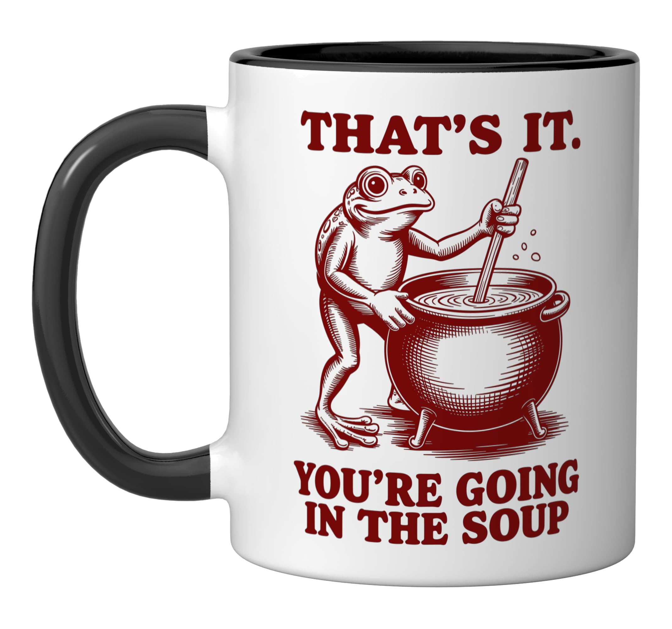 Going In The Soup Frog Meme Mug