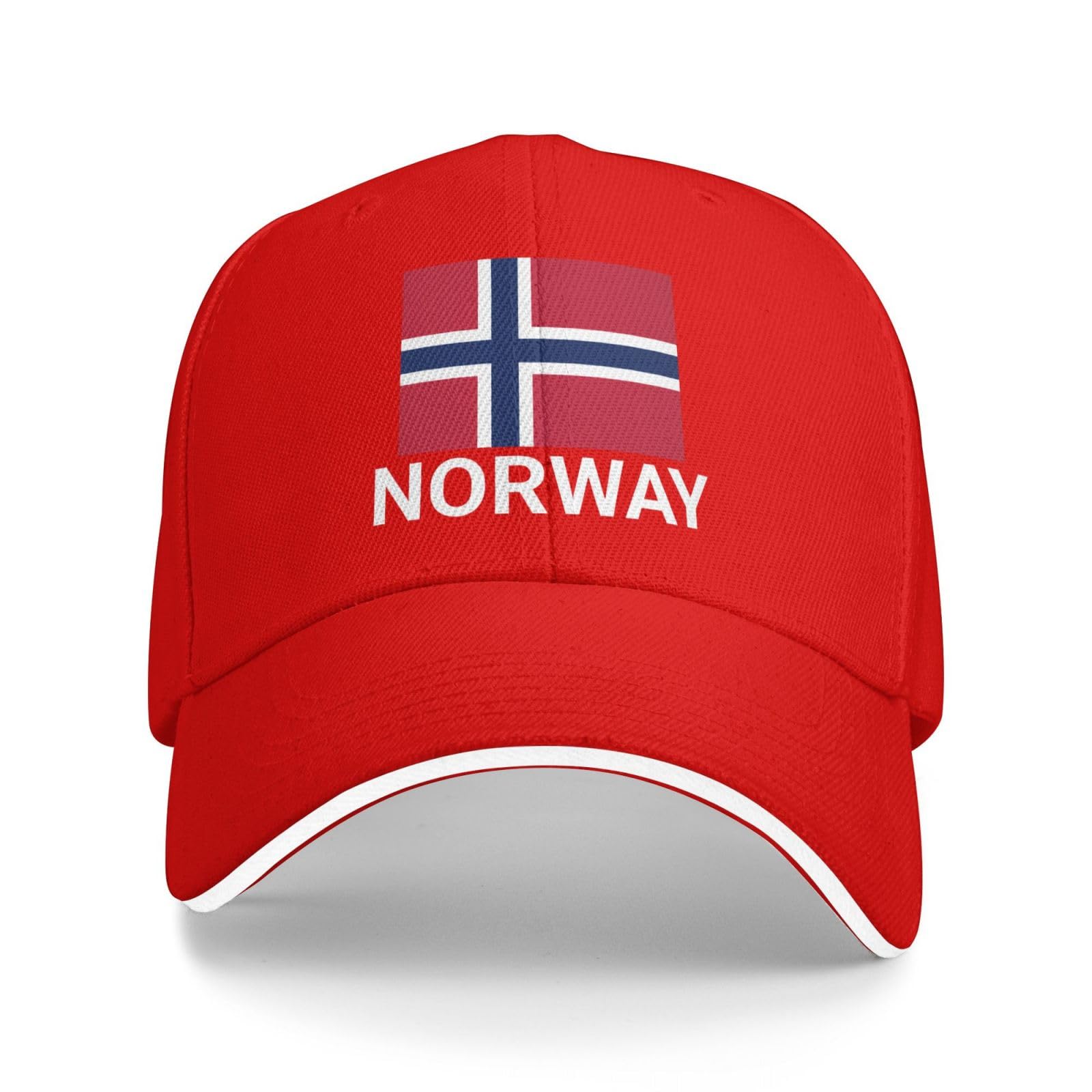 Support Norway Flag Hat Norwegian Caps for Men Women I Stand with Norway Baseball Cap Trucker Hats Red