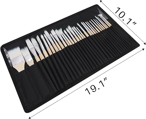 Miniatura 2 de Artecho 32 pinceles para pintura acrílica, pinceles de pintura acrílica para óleo, acuarela, acrílico, gouache y lienzo