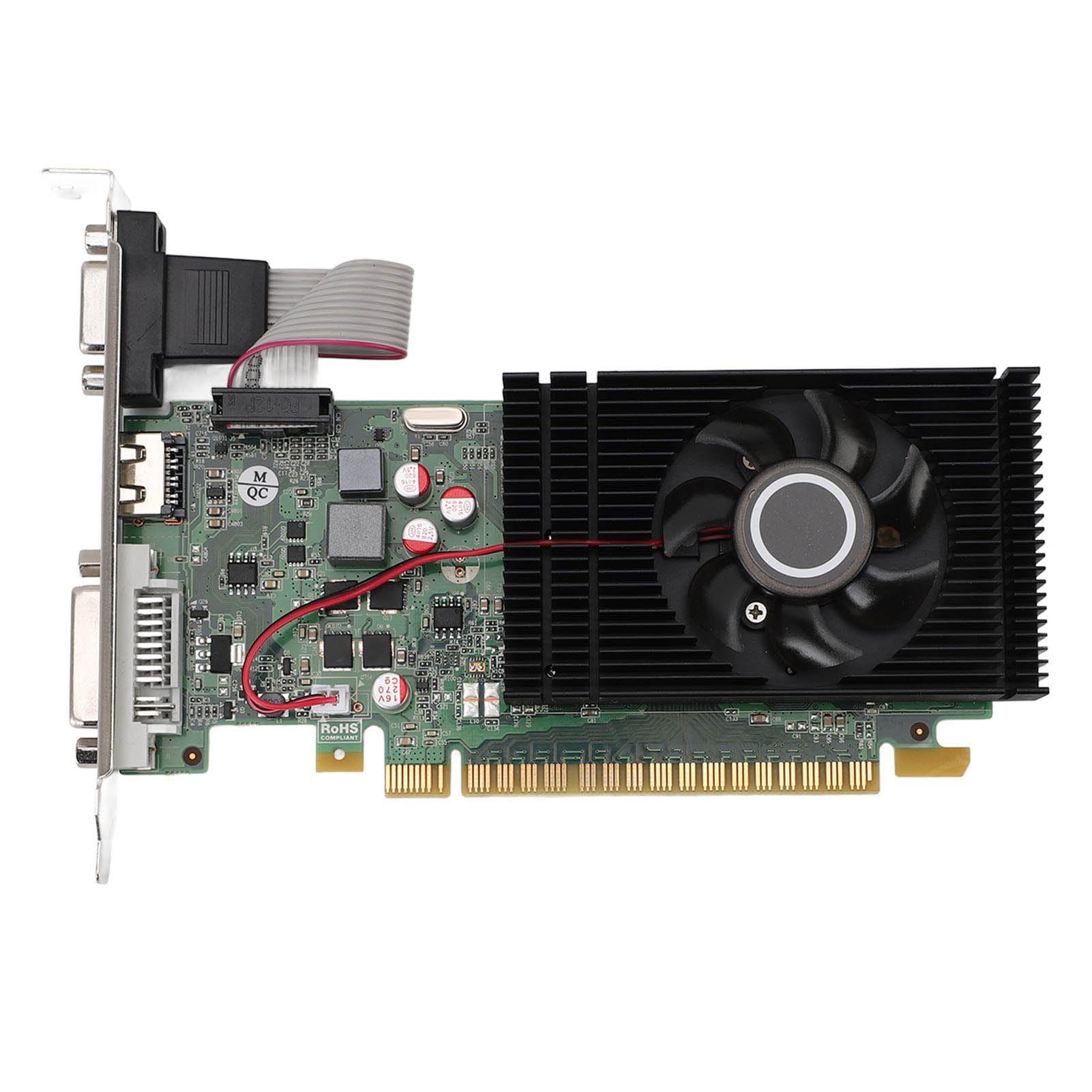 Gugxiom Tarjetas Gráficas de Computadora, Tarjeta Gráfica GPU de 4 GB DDR3 para PC para Juegos, Tarjeta de Video de 128 bits con Puertos VGA DVI HDMI para Aplicaciones de Visualización