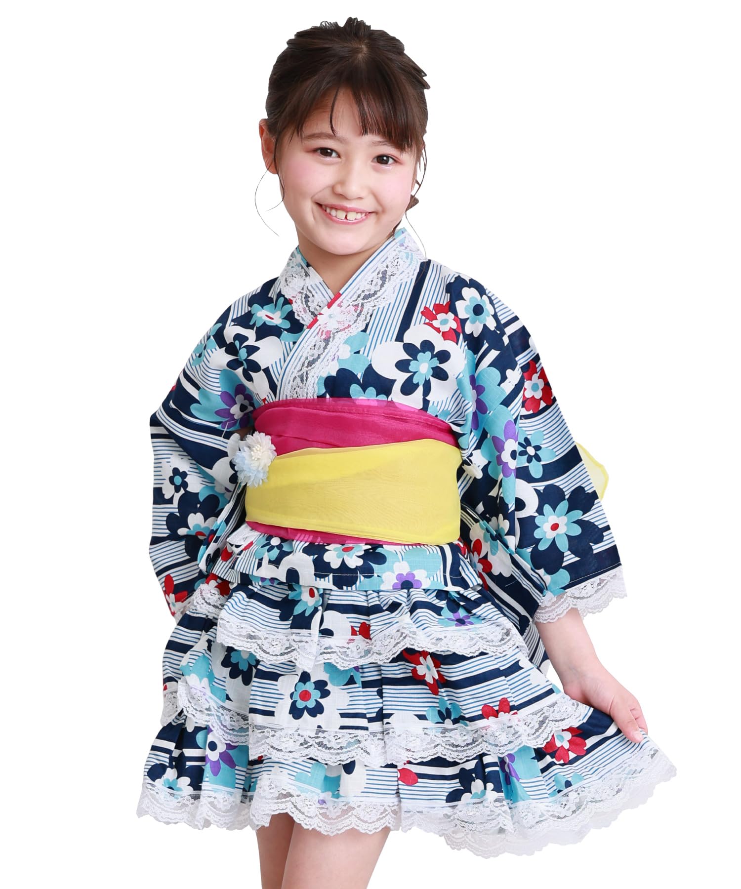 Amazon | [ON NISHIKI] 浴衣 子供 キッズ 女の子 セパレート (上衣＋