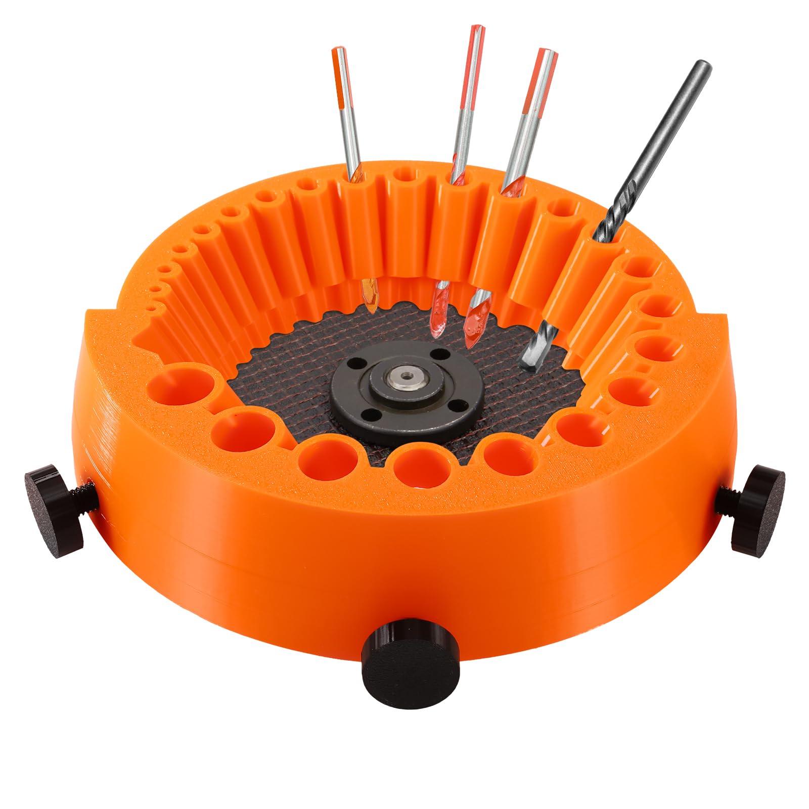 Drill Bit Sharpener, Multipurpose Tool Drill Sharpener for Heavy Duty Grinder for Sharpening 2-13mm Angle Bits and 125mm Grinder (Orange)