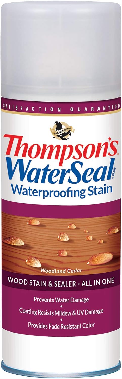 Thompson's Water Seal TH.012551-18 Waterproofing Stain - Aerosol, Woodland Cedar - 11.75 ounce
