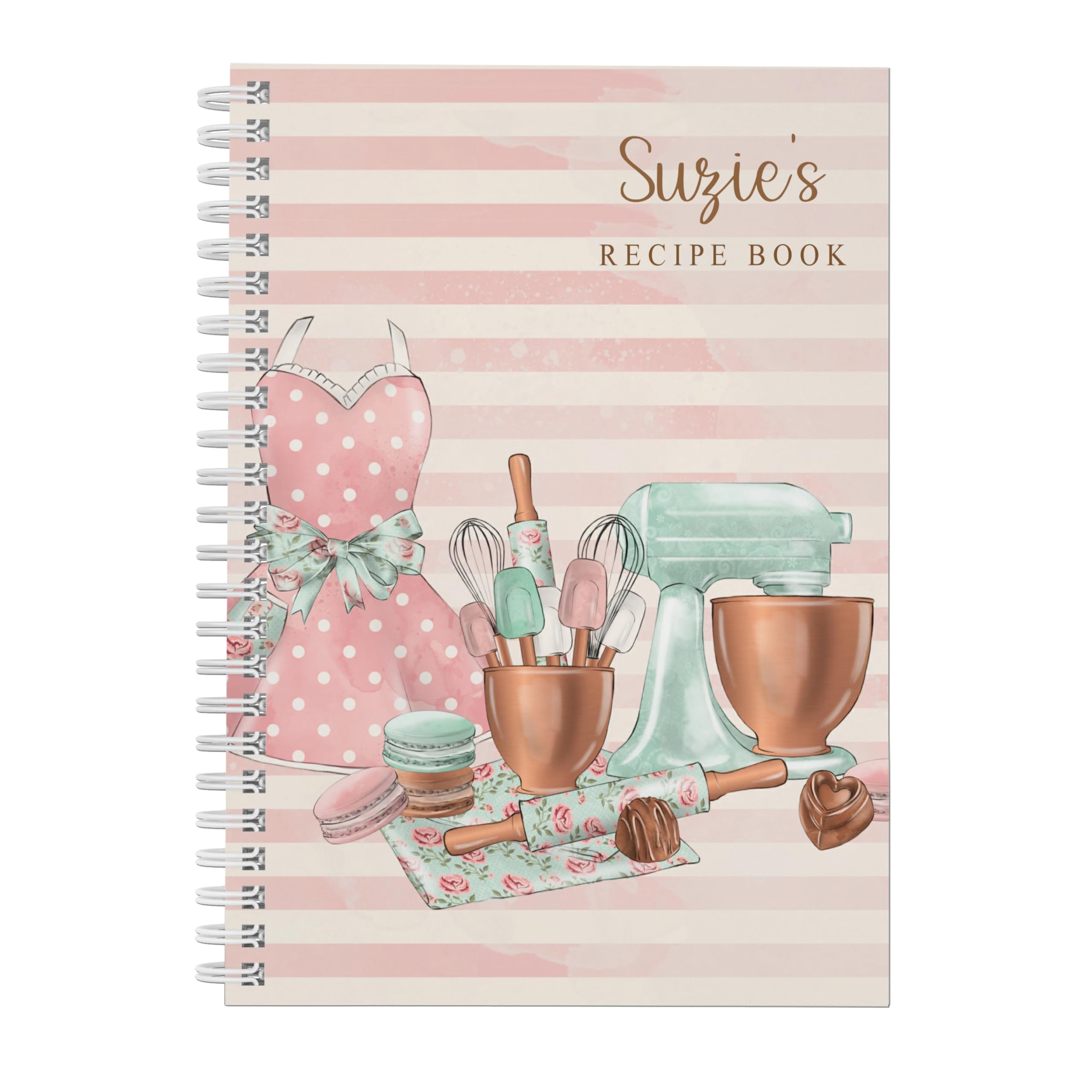 Personalised Recipe Notebook Vintage Mixer, Recipe Log, Foodie Present, A5, A4, Blank Recipe Book to Write Your Own Recipes, Recipe Book, Cooking, Bakers Gift