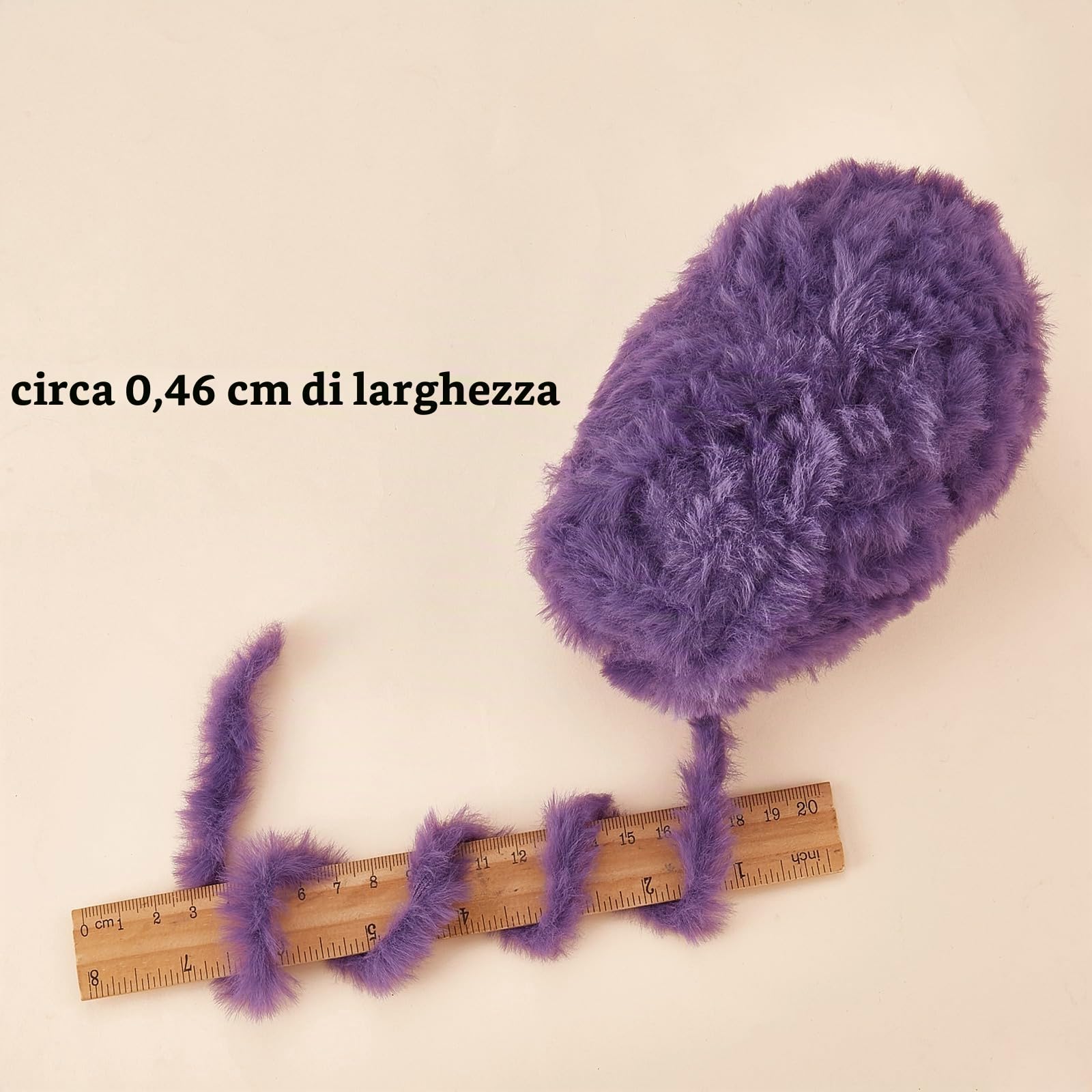BEEFLYING 2 Roll Super Soft Fur Filato Chunky Fluffy Faux Fur Filato Poliestere Nylon Filato Imitazione Pelliccia Lana di Mink per Crochet Knit (Indigo)