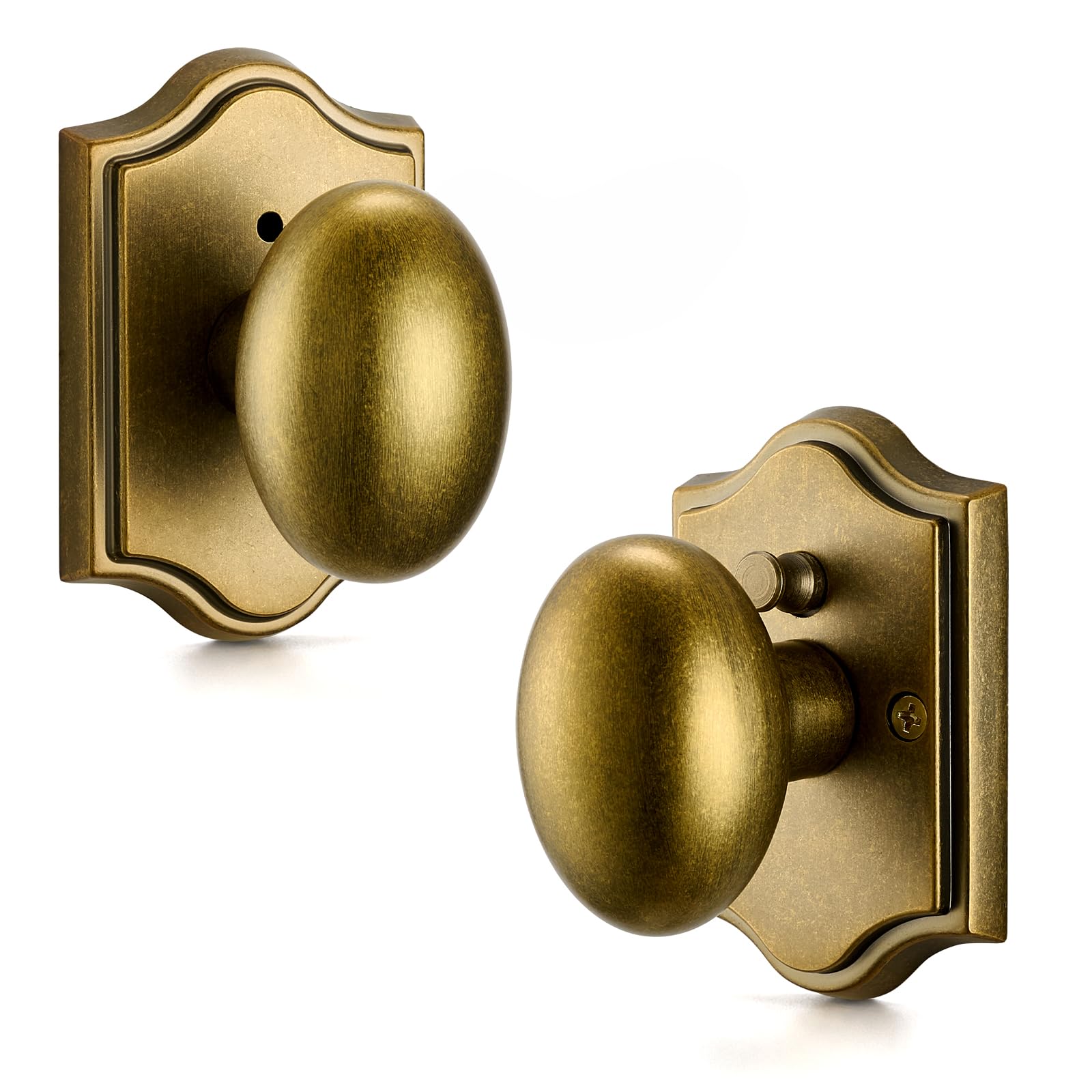 Satin Nickel Door Knob - Privacy & Style -9