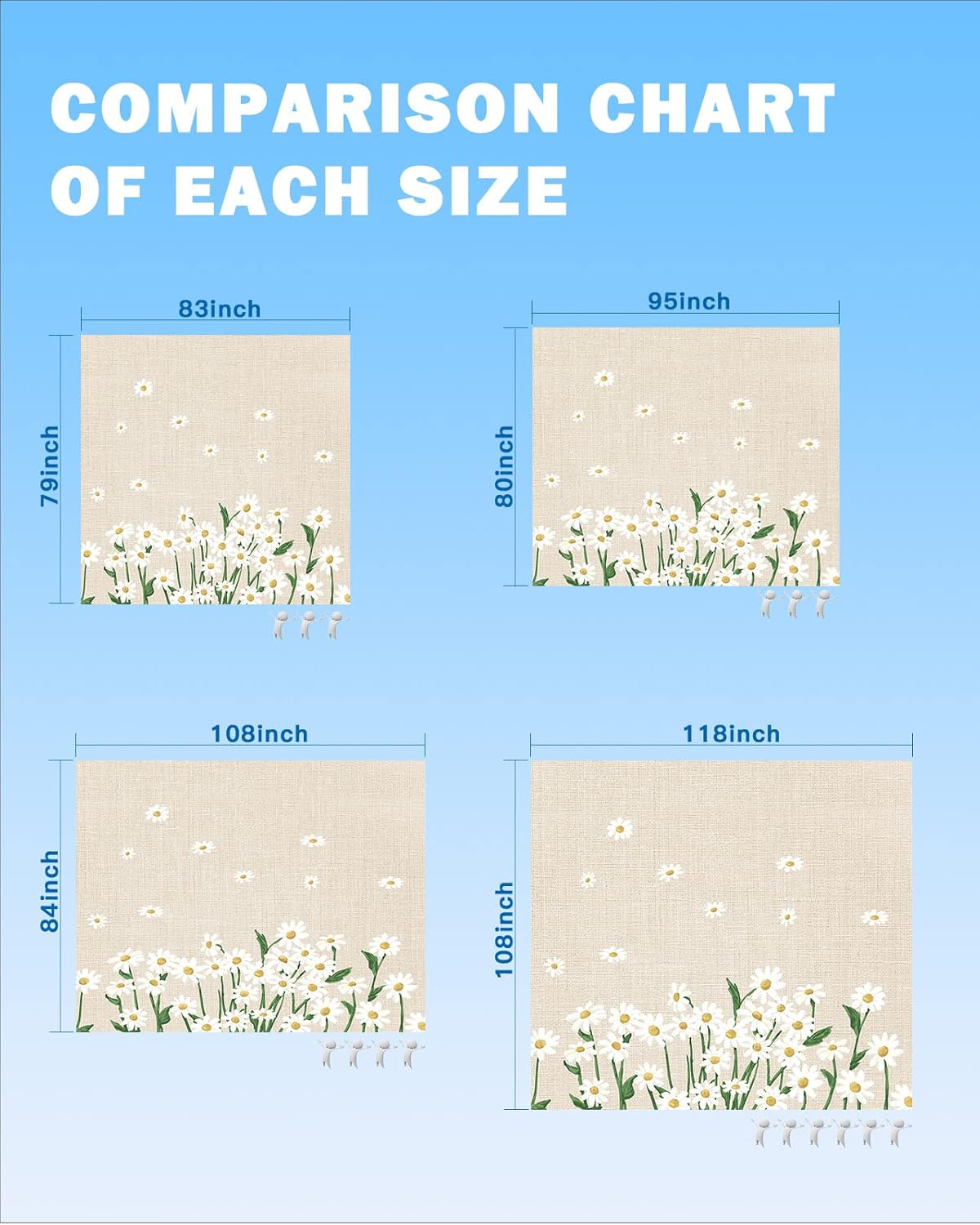 Beach Blanket, Vintage Spring White Daisy Flowers Sandproof Beach Mat 118"x108" Outdoor Picnic Blankets Farm Garden Plant Portable Picnic Mats for Vacation, Travel, Camping, Hiking