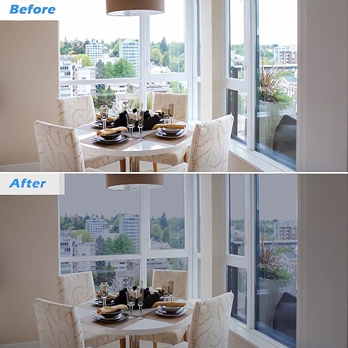 Miniatura 9 de Ohmywor Película de privacidad unidireccional para ventana, tinte de ventana para el hogar, bloqueo solar, anti UV, control de calor, película