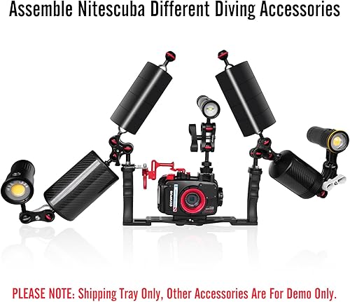 Miniatura 6 de NS10 Bandeja de cámara subacuática extensible Agarres Soporte para gopro,pt059,rx100 uw Carcasa de cámara Mango suave universal con aluminio y