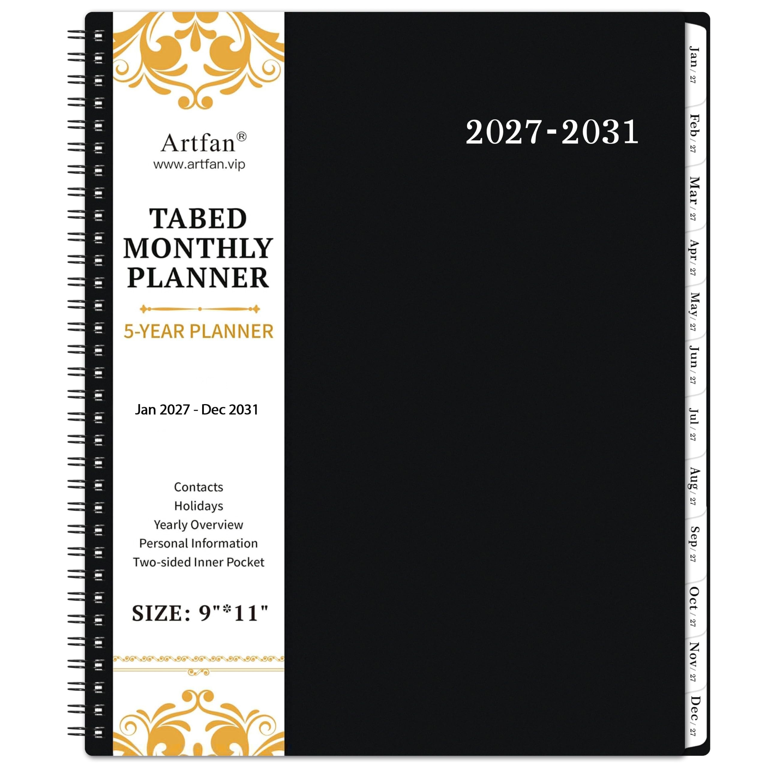 Artfan 2027-2031 5-Year Monthly Planner