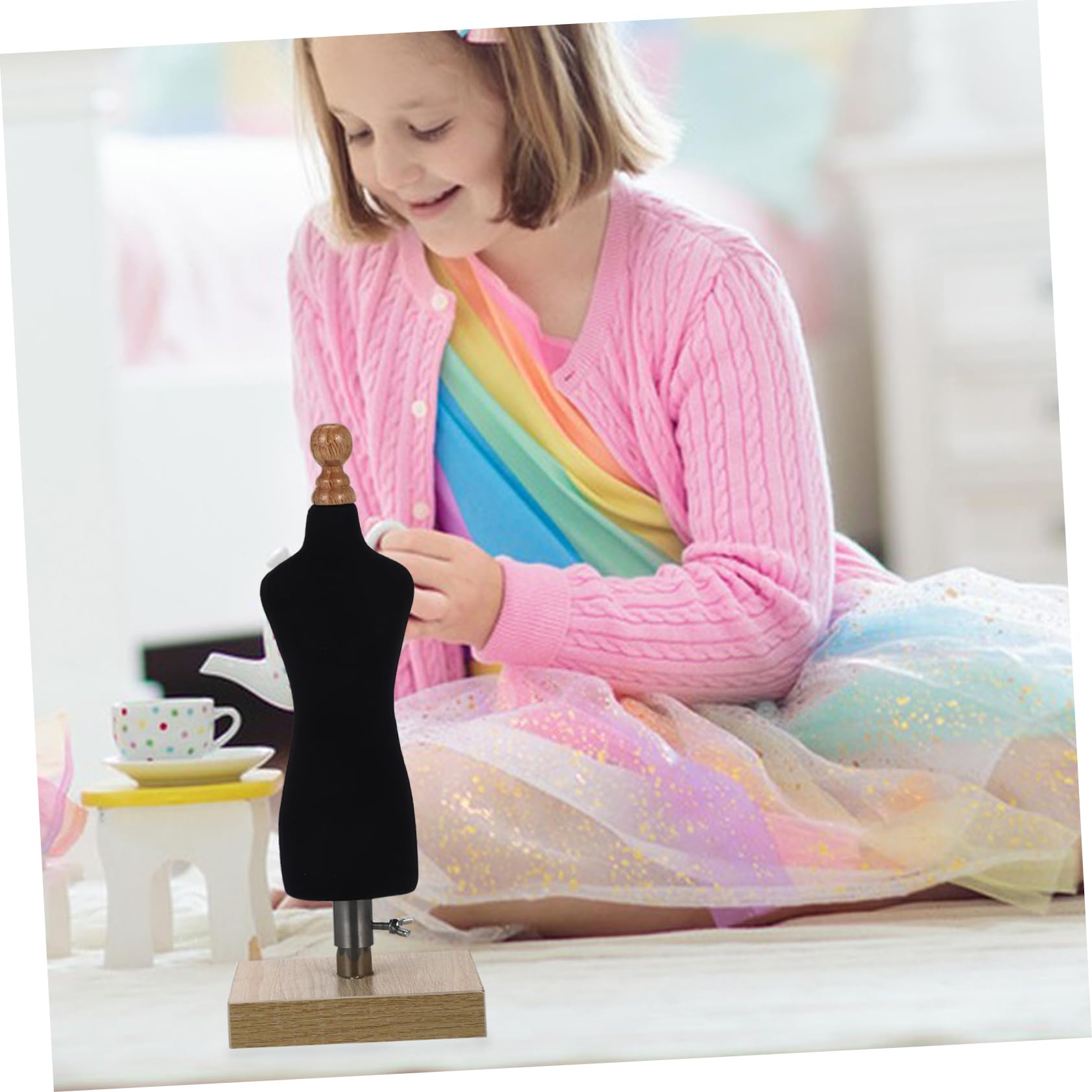 NUOBESTY 2pezzi Manichino Per Bambole e Pu Supporto Per Da Bambola Display Decorativo Per Abbigliamento e Accessori Scala Con Base Inclusa