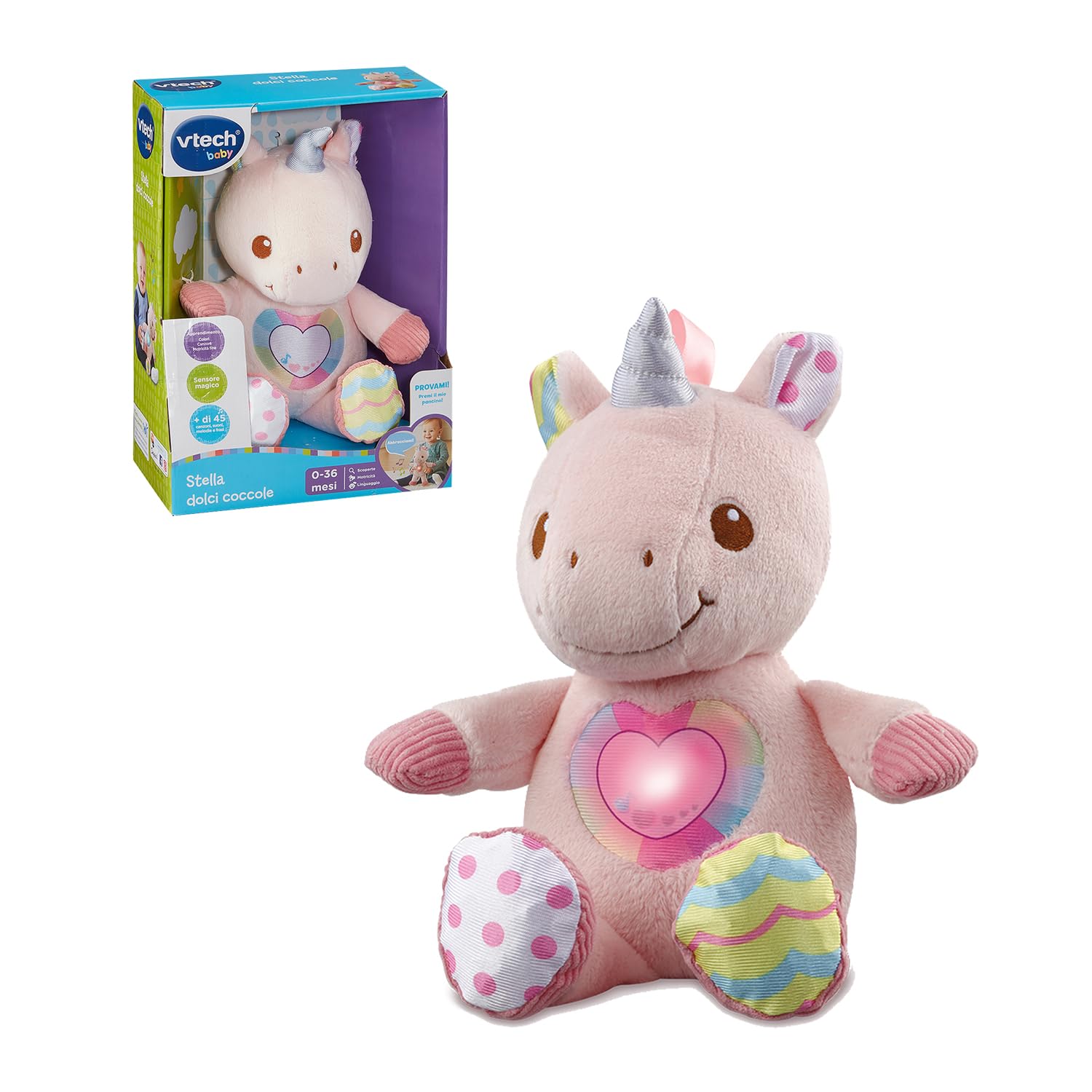 Gato peluche interactivo VTech con canciones y texturas para bebés 8