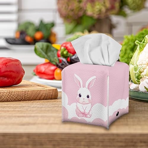 Miniatura 4 de OZELANSAY Funda para caja de pañuelos de Pascua, lindo soporte de papel higiénico para baño, organizador de servilletas, dispensador de cubo de