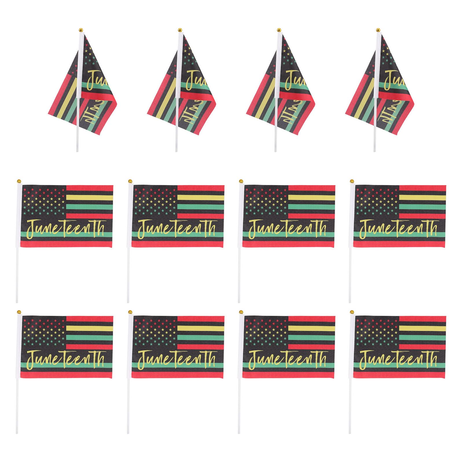 Drapeau à main afro-américain en polyester résistant lot de 100